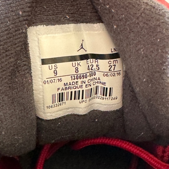 Air Jordan 12 Retro Gym Red 2016 Rare sz 9 men’s - Picture 11 of 11